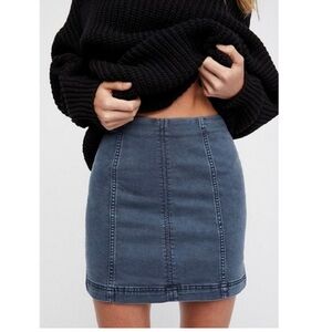 Free People Modern Femme Denim Mini Skirt
